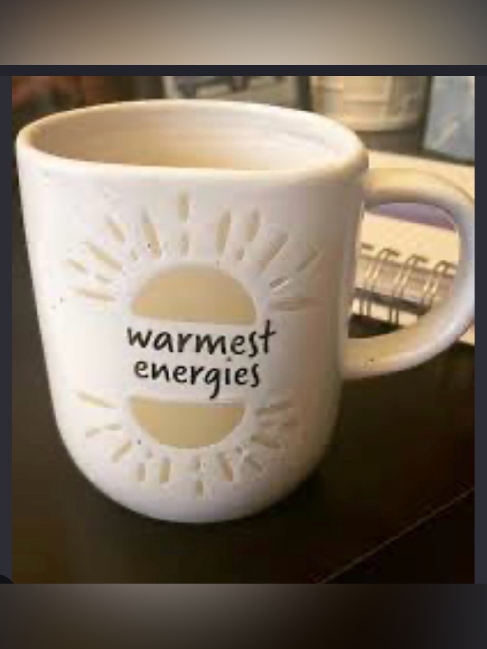 NEW Anthropologie Warmest Energies Sun Stoneware Coffee Tea Mug Cup - 13 Oz ☀️